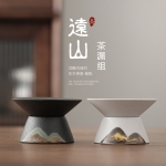 【远山茶具】复古手工釉画彩茶具