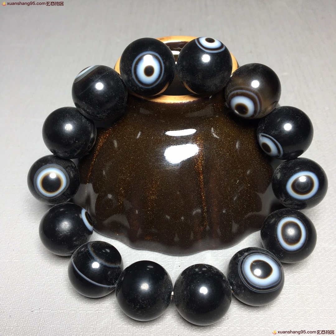 老玛瑙 天眼 天珠 手串