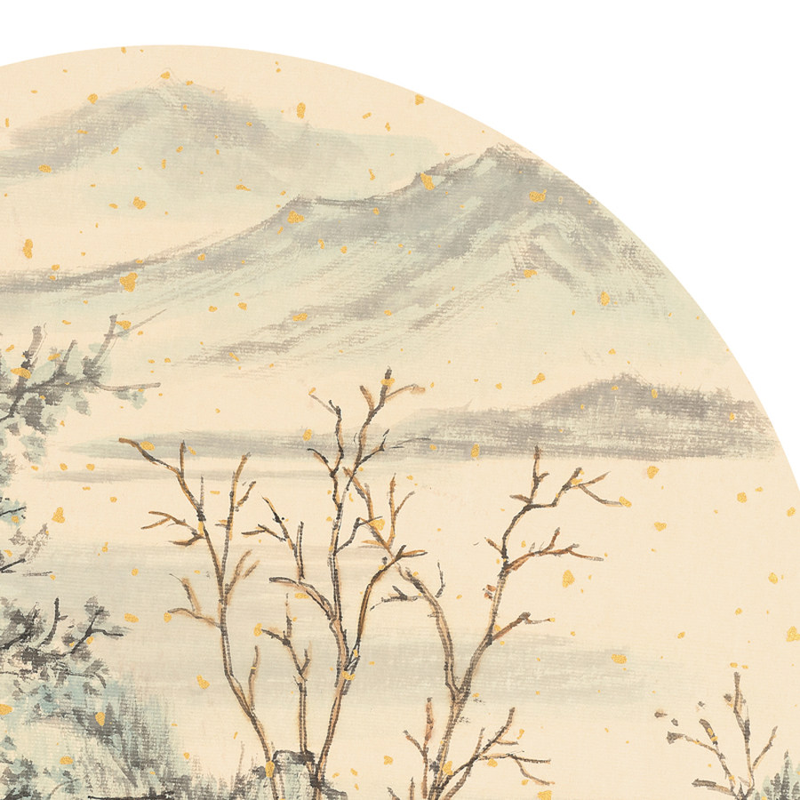 精品山水著名画家石玉夫小桥流水人家