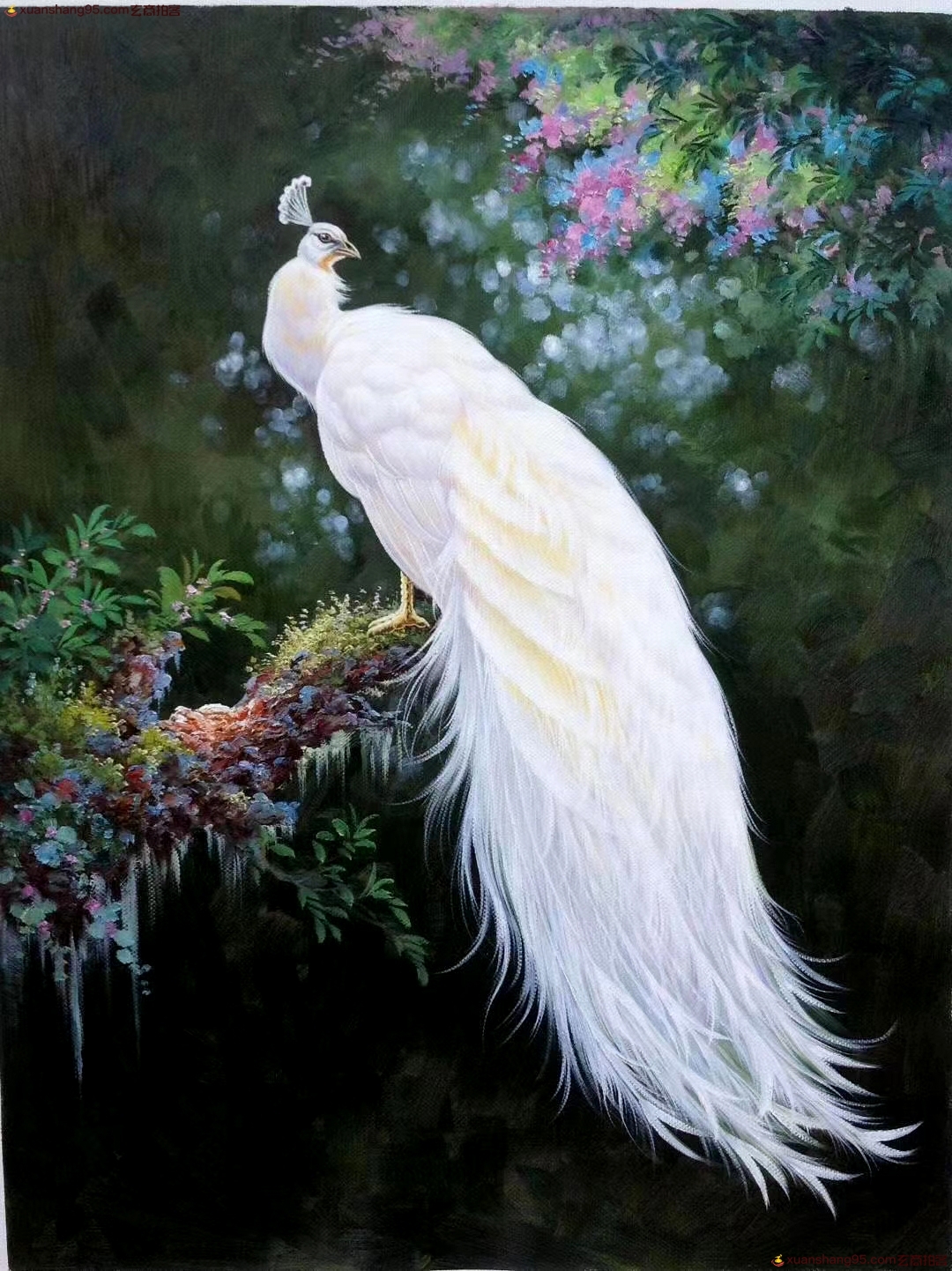 油画原创 陈玉妹 《孔雀》